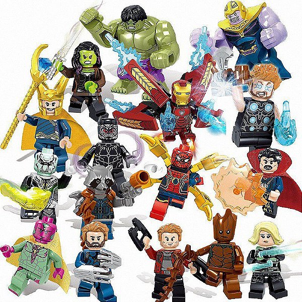 Conjunto 16 Personagens Vingadores