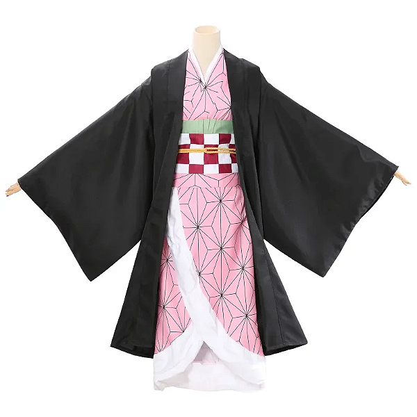 Cosplay Completo Nezuko Kamado Kimetsu no Yaiba - Infantil