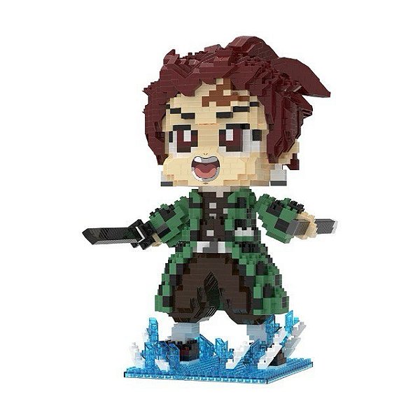Diorama Tanjiro Kamado Demon Slayer - Mini Blocos de Montar