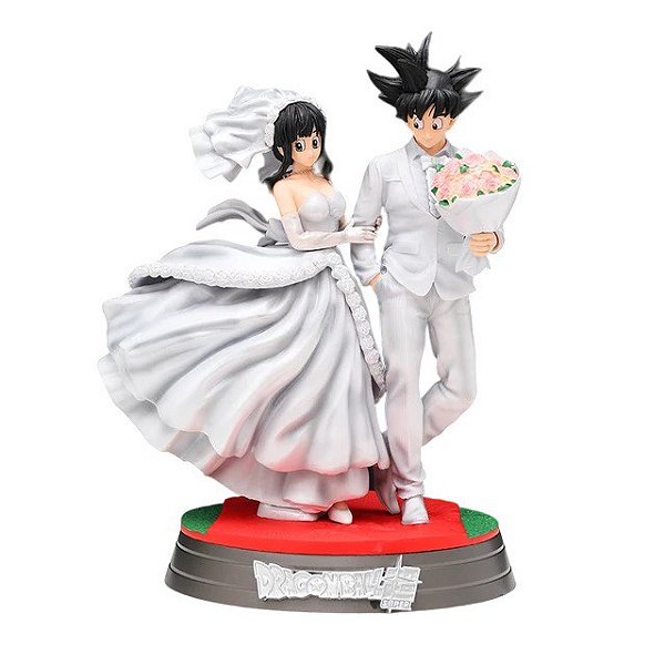 Estátua Goku e Chi Chi Casamento 30Cm Ver. 2 - Dragon Ball