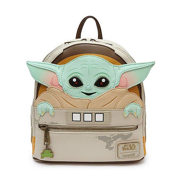 Mochila Star Wars Baby Yoda em Corino