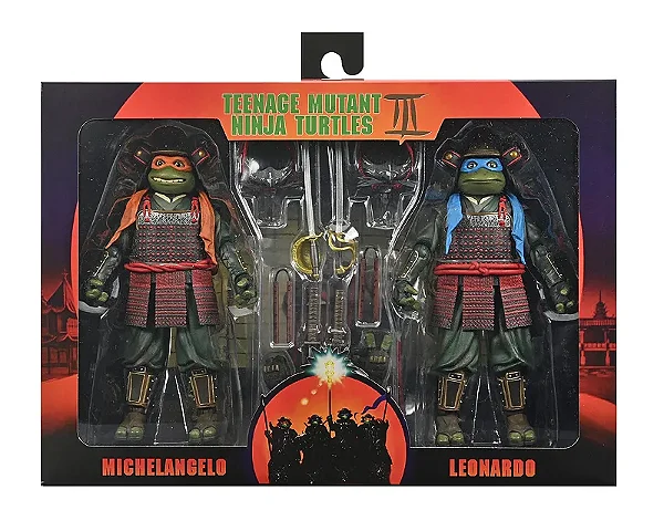 NECA Teenage Mutant Ninja Turtles 3 - Leonardo e Michelangelo
