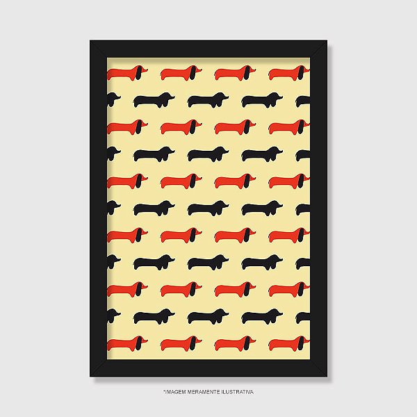 Quadro Dachshund Background Dachshund - Modelo 2