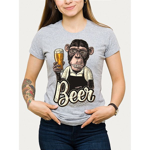 Camiseta Baby Look Macaco - Modelo 2