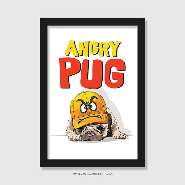 Quadro Angry Pug - Modelo 1