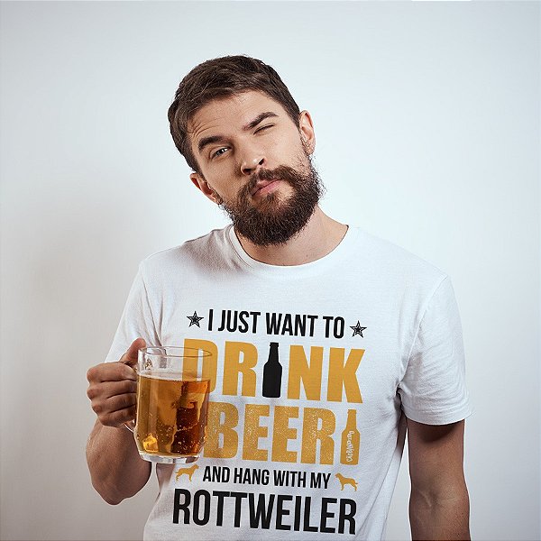 Camiseta Cerveja e Rottweiler