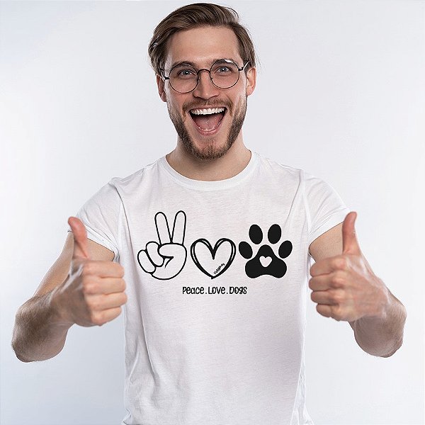 Camiseta Peace, love, dogs
