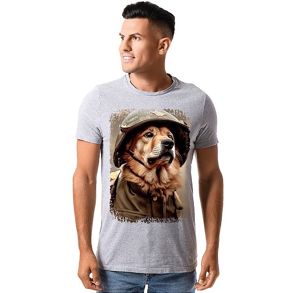 Camiseta Cachorro Militar