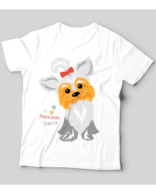 Camiseta Baby Look Yorkshire Terrier