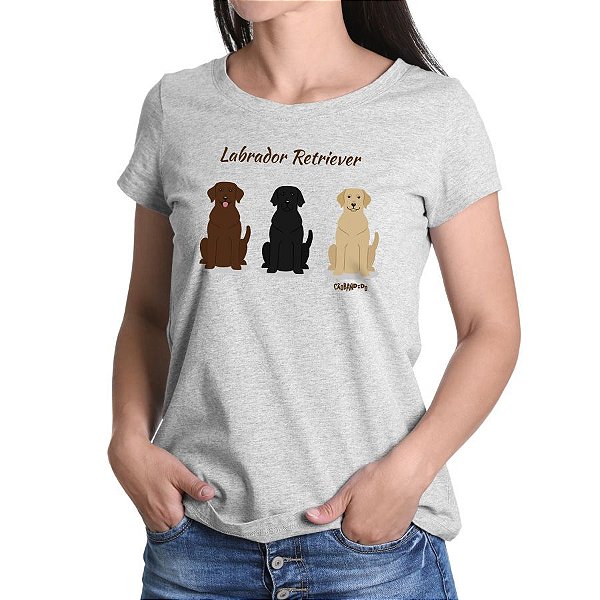 Camiseta Baby Look Labrador Todas as Cores