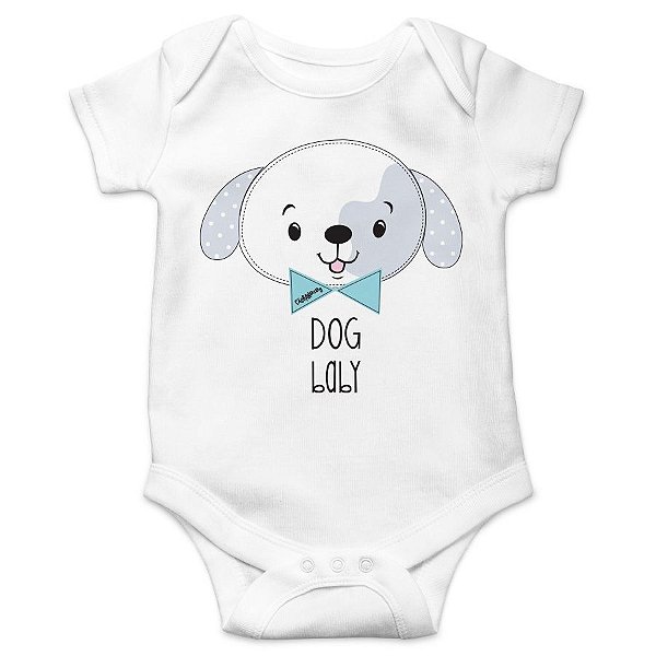 Body Bebê Dog Baby - Branco