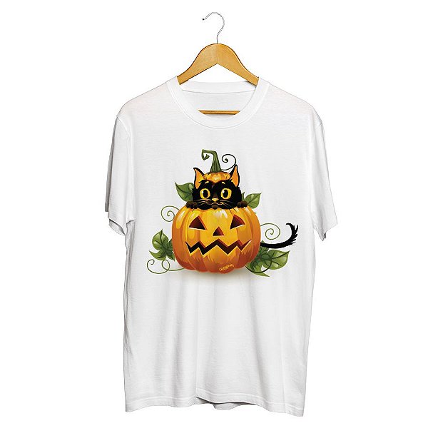 Camiseta Gato Preto Halloween