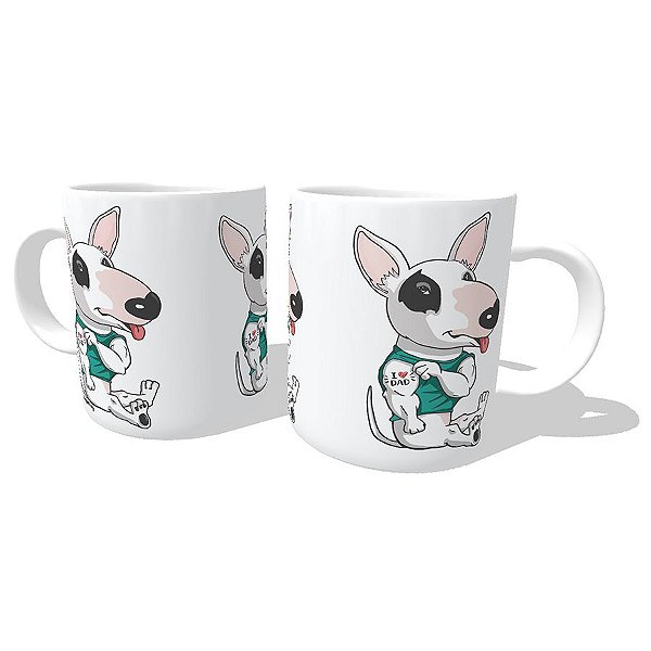 Caneca Bull Terrier I Love Dad