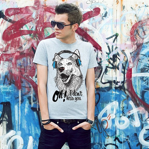 Camiseta Cachorro Oh! I Don't Hear You