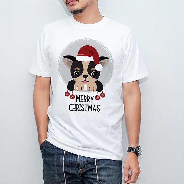 Camiseta Cachorro Merry Christmas