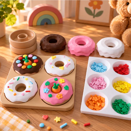 Kit Oficina de Donuts Infantil 64 Peças