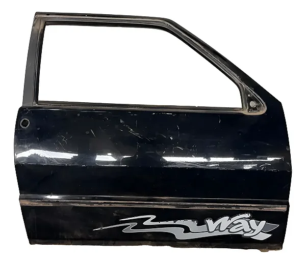 Porta Ld Carona Uno Pitbull 2005/2012 2p Sem Retoque Dianteira Passageiro Preto