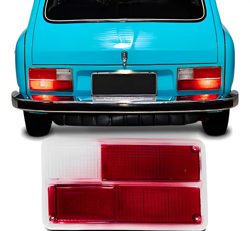 Lente Traseira Direita Variant 74 Á 77 Vermelha Moderna Vermelho