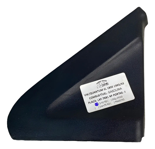 Moldura Interna Retrovisor Direito Vw Santana 1991/1998 Preto