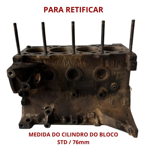 Bloco Do Motor Palio Fiasa 97 1.0 Gasolina 61cv P/ Retificar