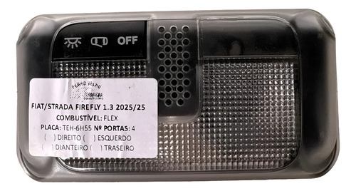 Luz Teto Cortesia Fiat Strada Freedom 2021/2025 Original