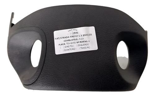 Moldura Superior Volante Fiat Strada 2025 100284229 Preto