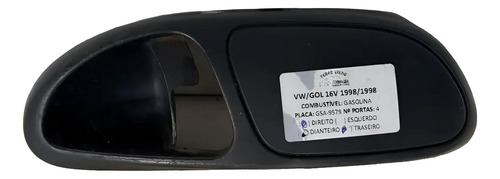 Moldura Maçaneta Porta Traseira Ld Gol Parati 373867278a Preto Traseira