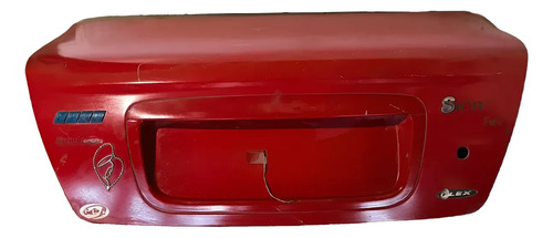 Tampa Traseira Porta Malas Fiat Siena Fire G2 01/05 Vermelha Vermelho