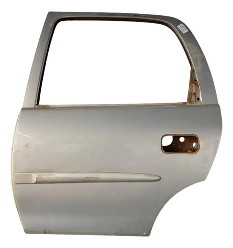 Porta Traseira Esquerda Corsa Classic Sedan 98/2008 Filé Traseira Motorista Prateado