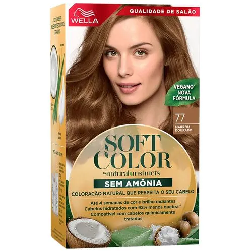 Kit Tintura Soft Color Marrom Dourado 77