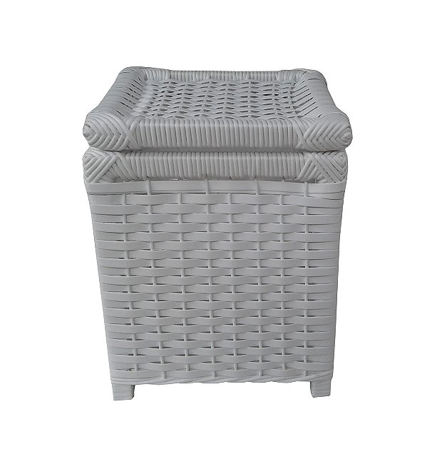 Cesto P/ Lixo Sintético Branco 25x25x32