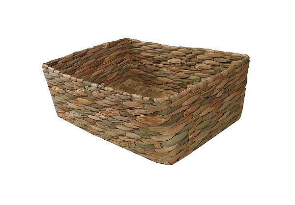 Cesta de Palha de taboa vime caixa organizadora 28x20x10
