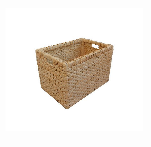 Cesto Caixote Palha Milho NT Fechado 34x34x34