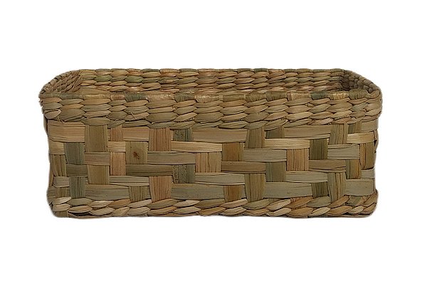 Cesta de Palha de Taboa Vime Organizadora 22x12x08