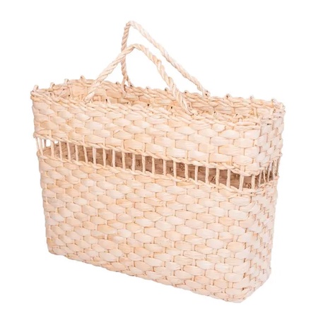 Bolsa Sacola Palha De Milho Natural 42x13x32