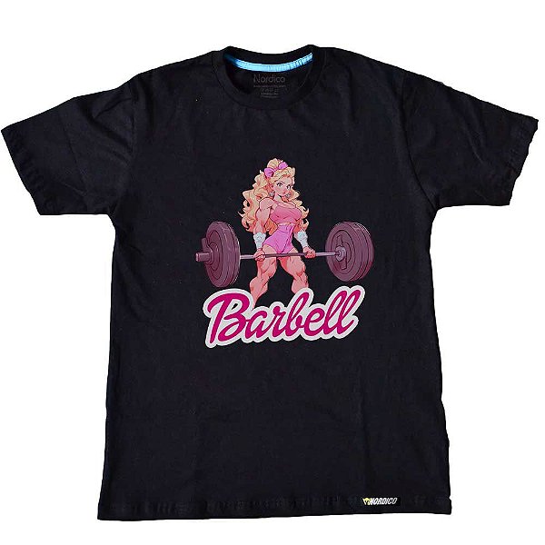 Camiseta Barbell Barb Cor Preto 100% Algodão