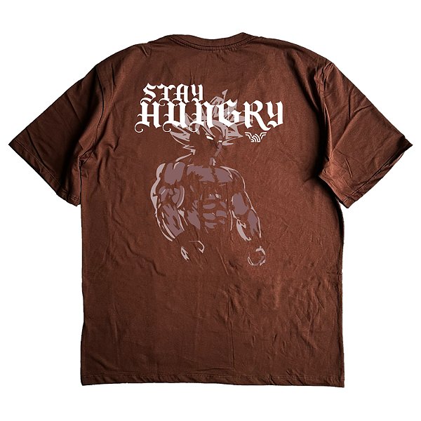 Oversized STAY HUNGRY GO MARROM