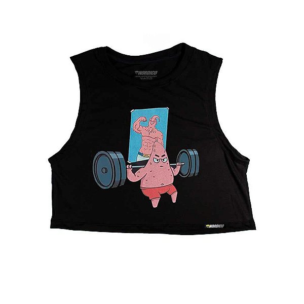 Cropped Patrik Boo Preta 100% Algodão