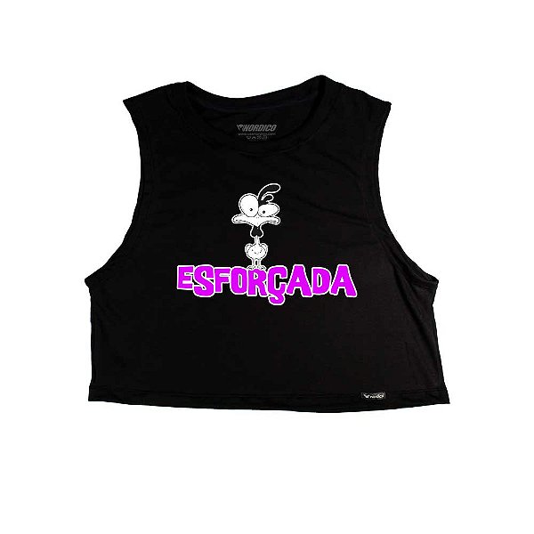 Cropped Franga esforçada Preta