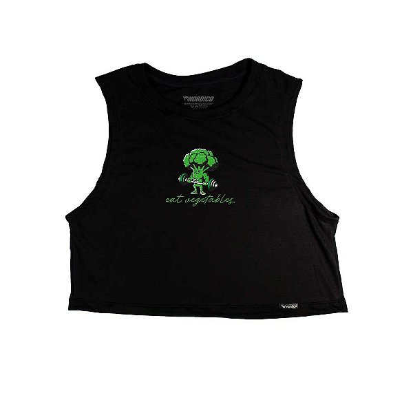 Cropped eat vegetables