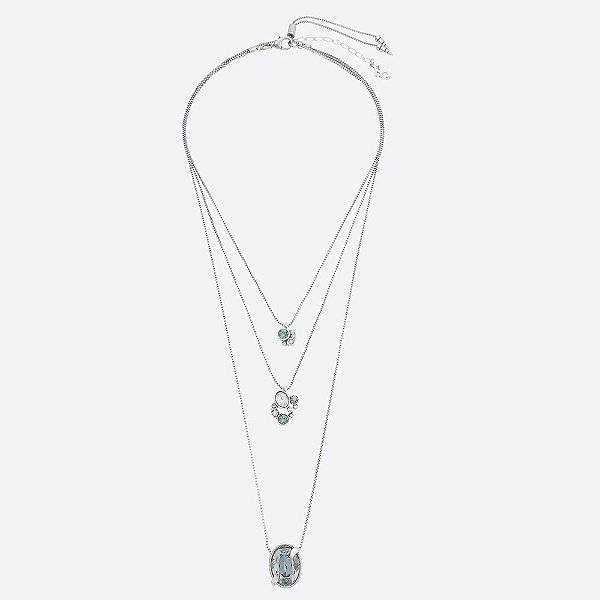 Colar Triplo Básica Prata