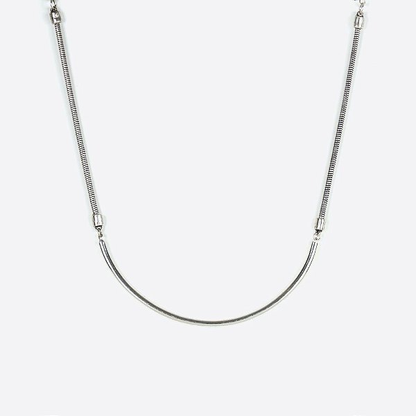 Colar Chocker Estruturado Prata