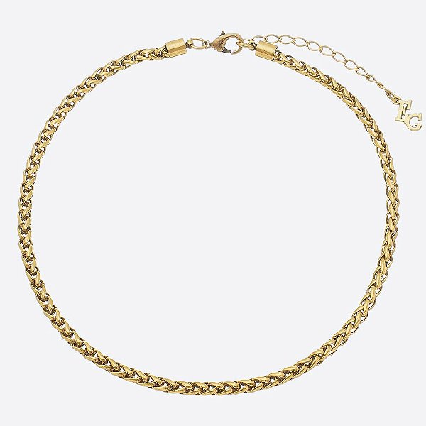 Colar Chocker Elos Básica Ouro