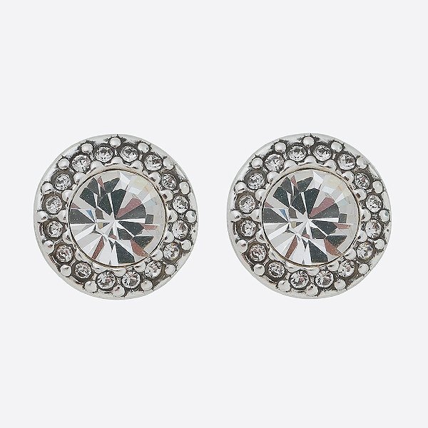Brinco De Pressão Crystal Básica Prata