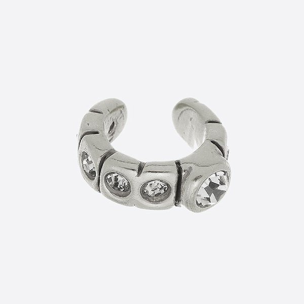 Piercing Fake Cravejado Básica Prata