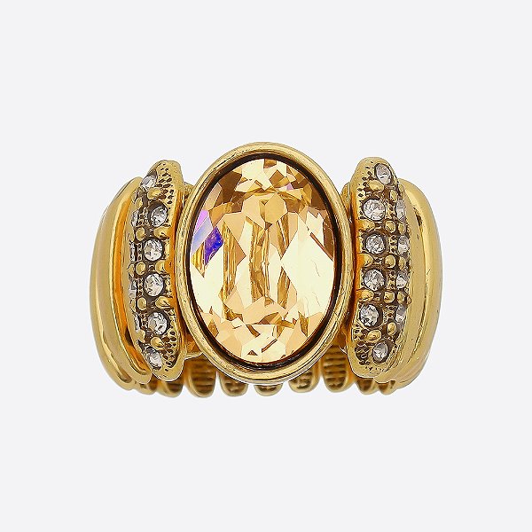 Anel Oval Golden Básica Ouro