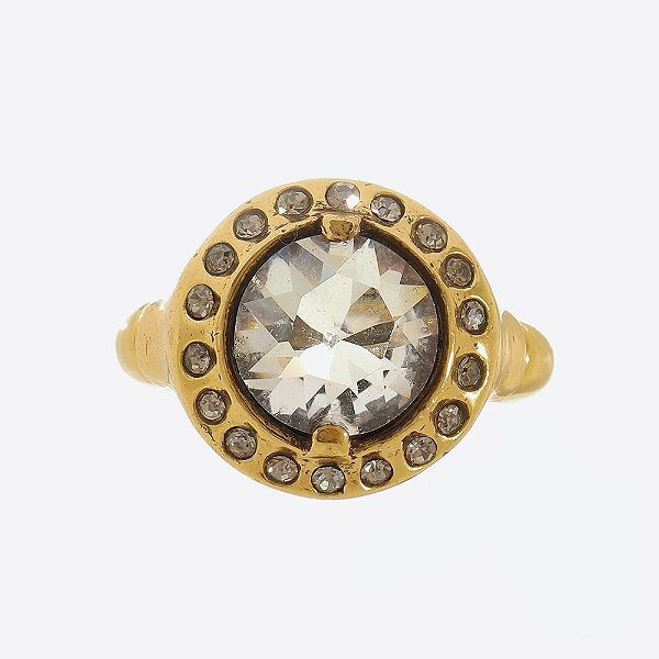 Anel Crystal Básica Ouro