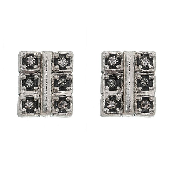 Brinco Geométrico Básica Prata