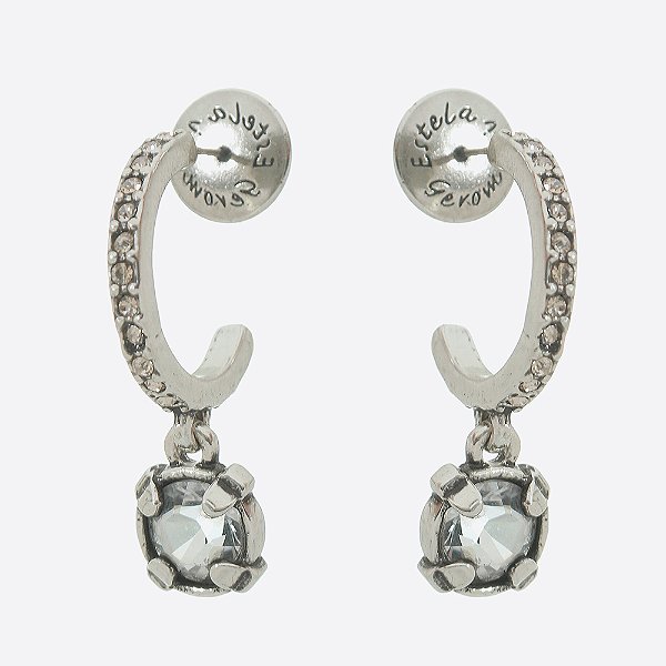 Brinco Meia Argola Básica Prata