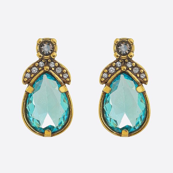 Brinco Gota Turmalina Tasmin Ouro